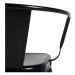 Conjunto mesa Tolix 80 cm + 2 cadeiras Tolix com Braço - Preto