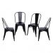 Conjunto mesa Tolix 80 cm + 4 cadeiras Tolix - Preto