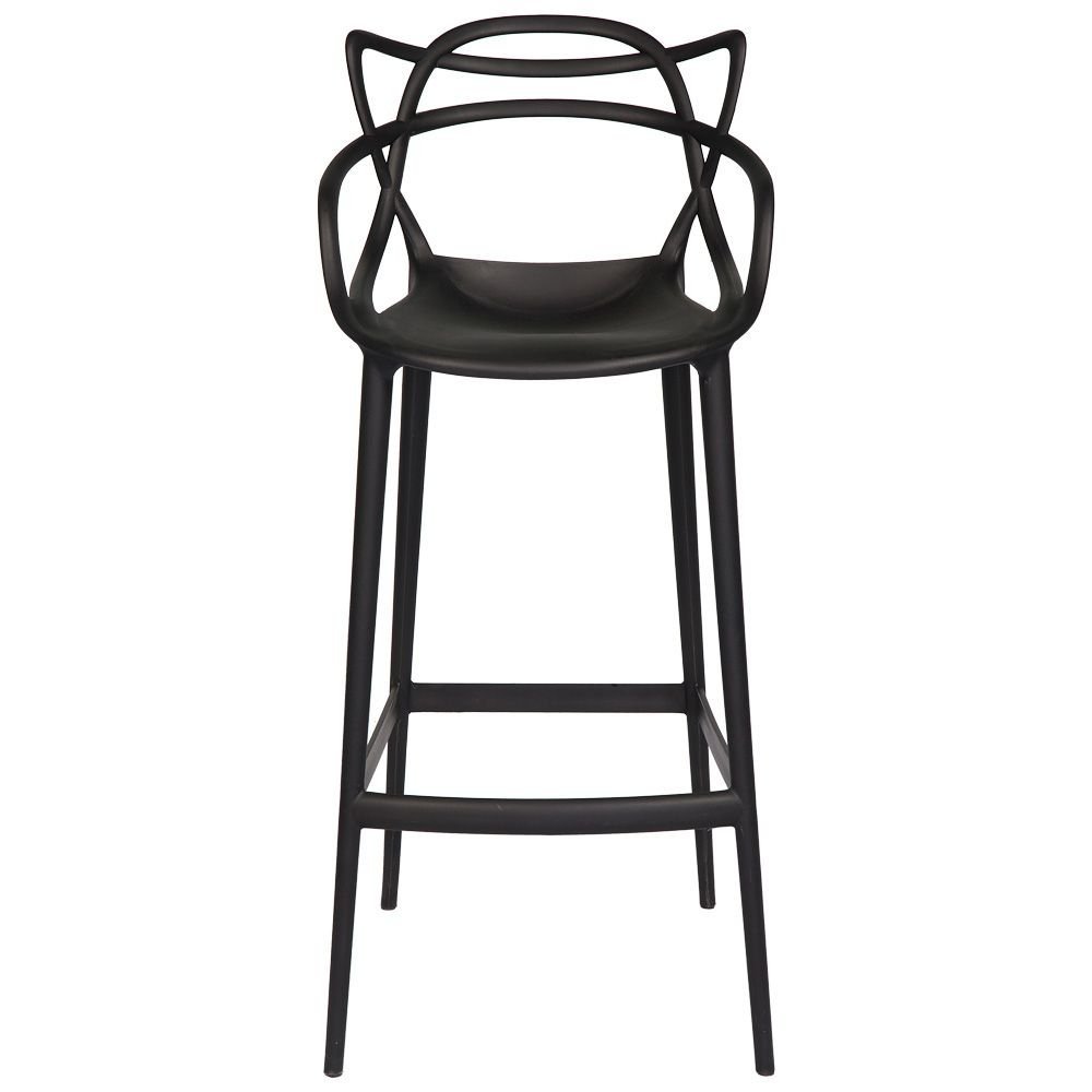 Kit - 3 X Banquetas Médias Masters Allegra - 66 Cm - Preto