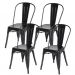 Kit - 4 X Cadeiras Iron Tolix - Preto - FOSCO