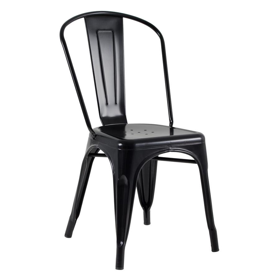 Kit 10 Cadeiras Iron Tolix - PRETO BRILHANTE