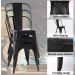 Kit 10 Cadeiras Iron Tolix - PRETO BRILHANTE