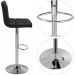 Kit 4 Banquetas Alta Cozinha Bar Balcão Bancada Americana Giratória Gomos PU - PRETA