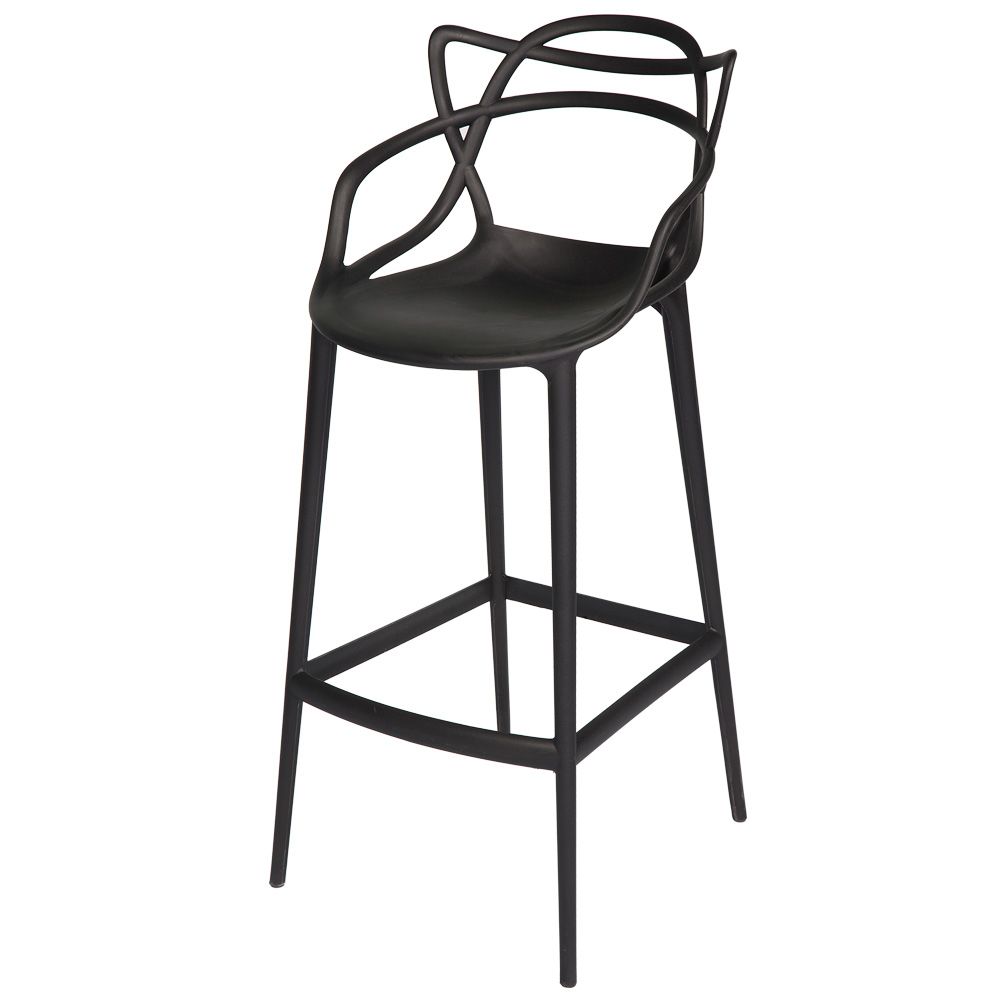 Kit 4 Banquetas Altas Masters Allegra 76 Cm Preto