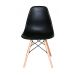 Kit 5 Cadeiras Eiffel Charles Eames Wood Cozinha Jantar Preta