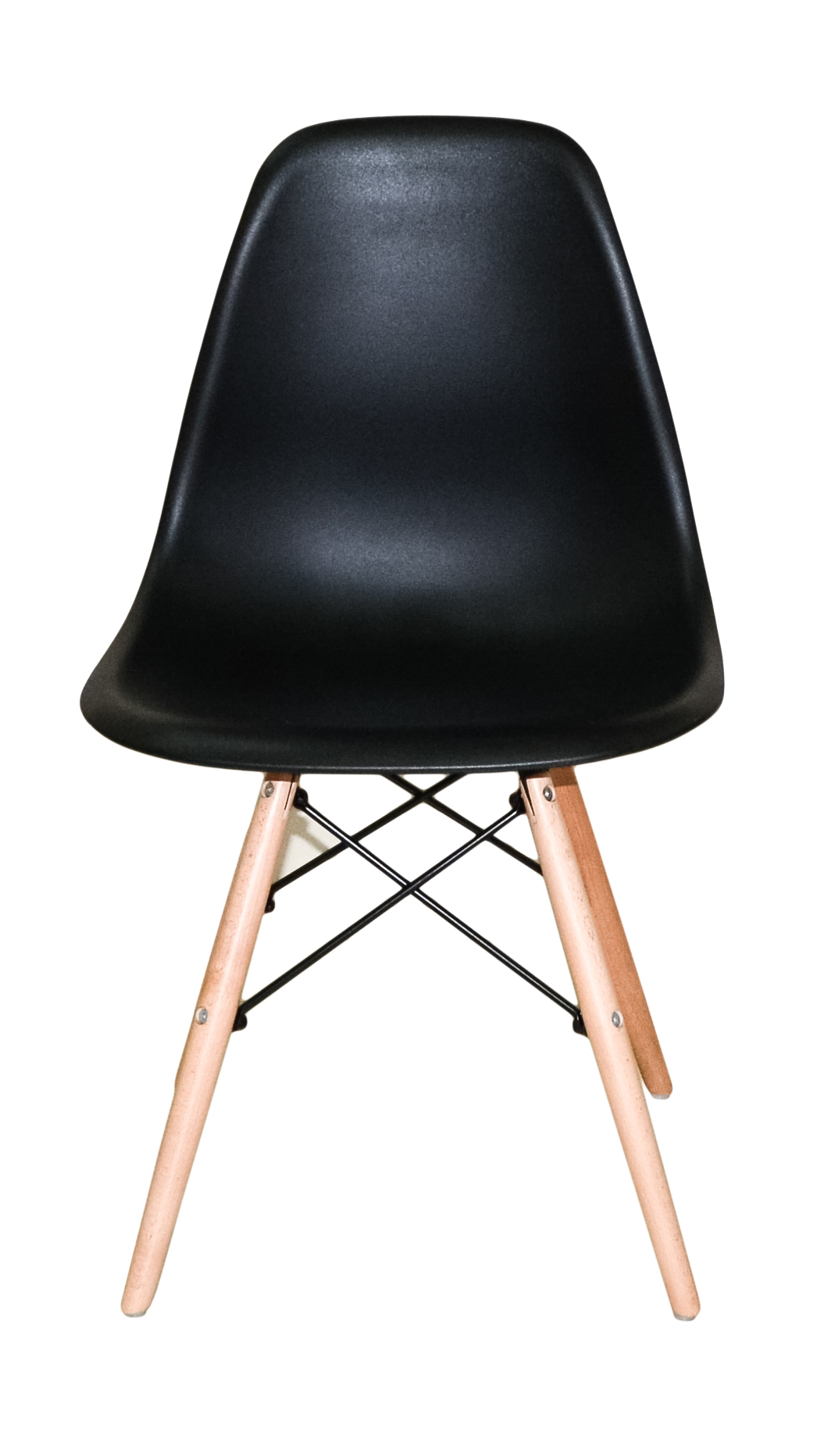 Kit 5 Cadeiras Eiffel Charles Eames Wood Cozinha Jantar Preta