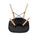 Kit 8 Cadeiras Eiffel Charles Eames Wood Base Madeira PRETA