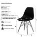 Kit 8 Cadeiras Eiffel Charles Eames Wood Base Madeira PRETA