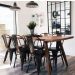 Kit 8 Cadeiras Tolix Iron Design Aço Industrial Sala Cozinha Jantar Bar PRETO BRILHANTE