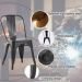 Kit 8 Cadeiras Tolix Iron Design Preta Aço Industrial Sala Cozinha Jantar Bar - FOSCO