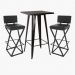 Kit Mesa Bar Bistrô Tolix Com 2 Banquetas Bistrô Industrial