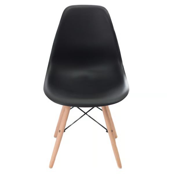 Kit Mesa Jantar Eiffel 80cm Preta + 2 Cadeiras Eames Eiffel