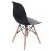 Kit Mesa Jantar Eiffel 80cm Preta + 2 Cadeiras Eames Eiffel