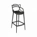 Kit Mesa Tolix Bistrô Bar Com 2 Banquetas Allegra Altas - Preto