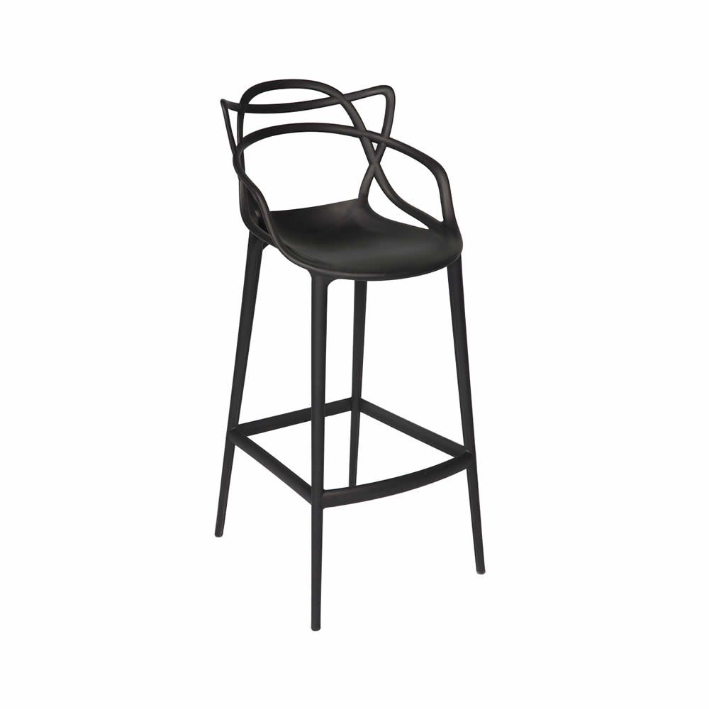 Kit Mesa Tolix Bistrô Bar Com 2 Banquetas Allegra Altas - Preto