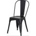 Kit com 3 Cadeira Tolix Iron Aço Carbono Industrial  - Preto - FOSCO