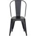 Kit com 3 Cadeira Tolix Iron Aço Carbono Industrial  - Preto - FOSCO