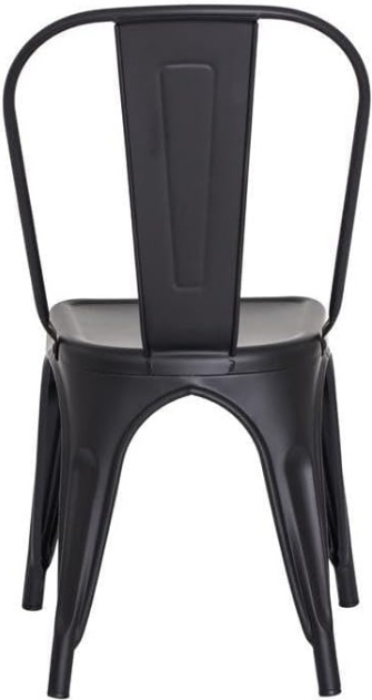 Kit com 3 Cadeira Tolix Iron Aço Carbono Industrial  - Preto - FOSCO