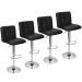 Kit com 4 Banquetas Gomos Confort , Giratoria, com Regulagem de Altura Preta