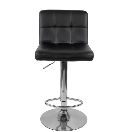 Kit com 4 Banquetas Gomos Confort , Giratoria, com Regulagem de Altura Preta