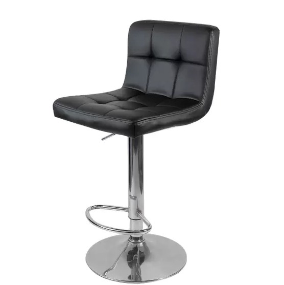 Kit com 4 Banquetas Gomos Confort , Giratoria, com Regulagem de Altura Preta