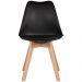 Kit com 4 Cadeiras Leda Preta - Charles Eames com Almofada