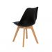 Kit com 4 Cadeiras Leda Preta - Charles Eames com Almofada