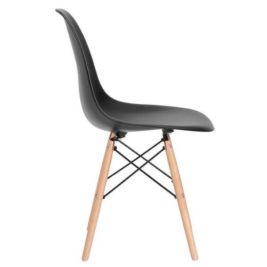Kit com 6 Cadeiras Charles Eames Eiffel Preto