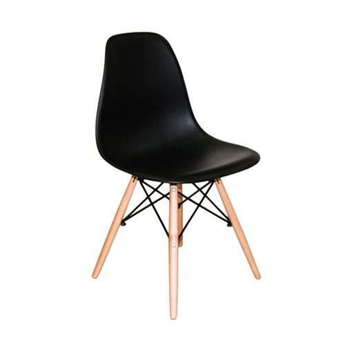 Kit com 6 Cadeiras Charles Eames Eiffel Preto