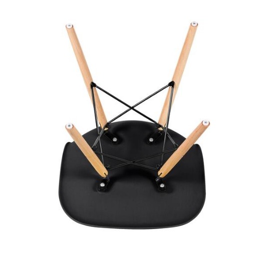Kit com 6 Cadeiras Charles Eames Eiffel Preto