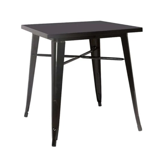 Mesa Bar Quadrada Tolix Iron Preto 80x80