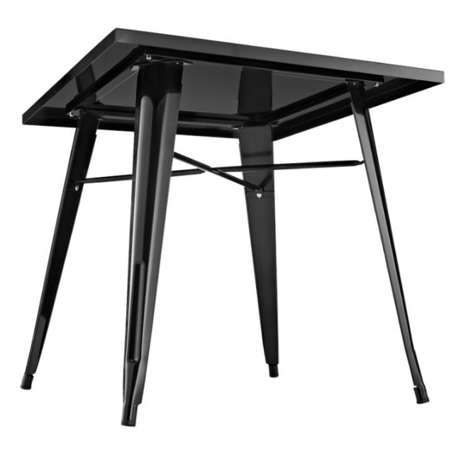 Mesa Bar Quadrada Tolix Iron Preto 80x80