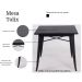 Mesa Bar Quadrada Tolix Iron Preto 80x80