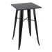 Mesa Bistro Alta De Bar Café Tolix - 60 X 60 Cm Preta