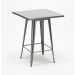 Mesa Bistro Alta De Bar Café Tolix - 60 X 60 Cm Preta