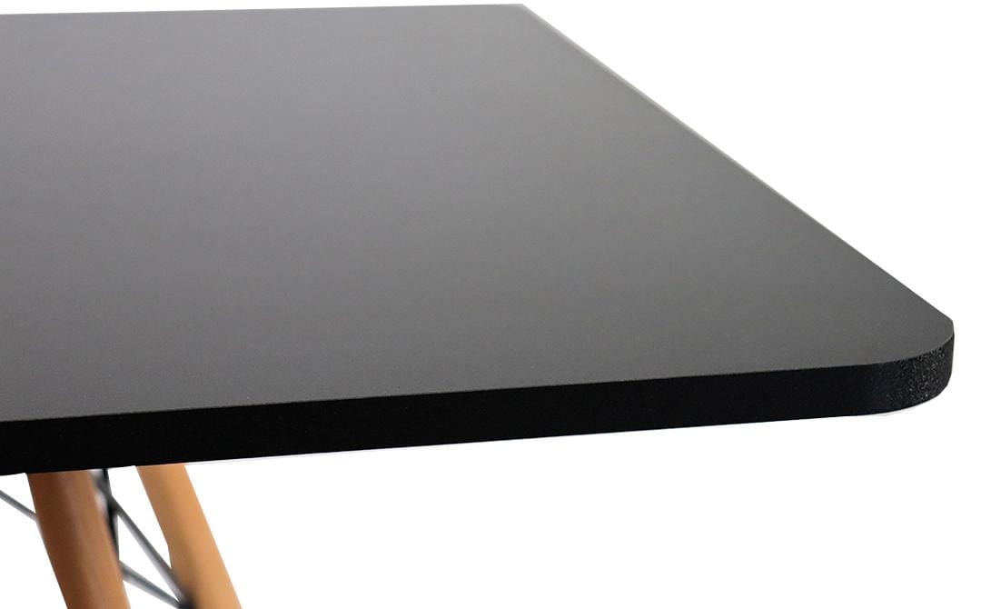 Mesa De Jantar Quadrada 80x80 Cm Eiffel Pés Palito Maravilha Móveis Preta