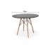 Mesa De Jantar Redonda Eames Eiffel 90cm - Tampo Mdf Preto