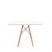 Mesa Jantar Quadrada Eiffel 80cm Branco Mdf Charles Eames