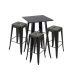 Mesa alta bistrô de bar + 3 banquetas altas Iron Tolix