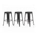 Mesa alta bistrô de bar + 3 banquetas altas Iron Tolix