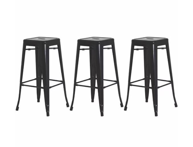 Mesa alta bistrô de bar + 3 banquetas altas Iron Tolix