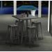 Mesa alta bistrô de bar + 4 banquetas altas Iron Tolix