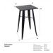 Mesa alta bistrô de bar + 4 banquetas altas Iron Tolix