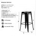 Mesa alta bistrô de bar + 4 banquetas altas Iron Tolix
