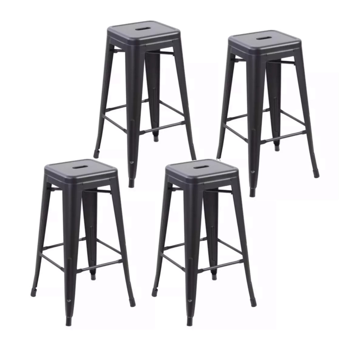 Mesa alta bistrô de bar + 4 banquetas altas Iron Tolix