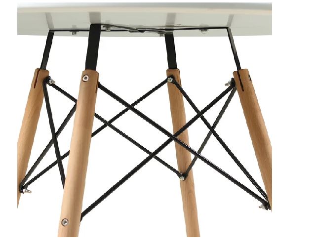 Mesa de Jantar Redonda Eames Eiffel 80cm  PRETA