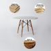 Sala De Jantar Mesa Eames Eiffel Branca 90cm Com 4 Cadeiras Pretas
