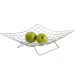 Fruteira de Mesa Cromada com Pedestal Cesto para Frutas Aramado Quadriculada Utimil