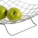 Fruteira de Mesa Cromada com Pedestal Cesto para Frutas Aramado Quadriculada Utimil