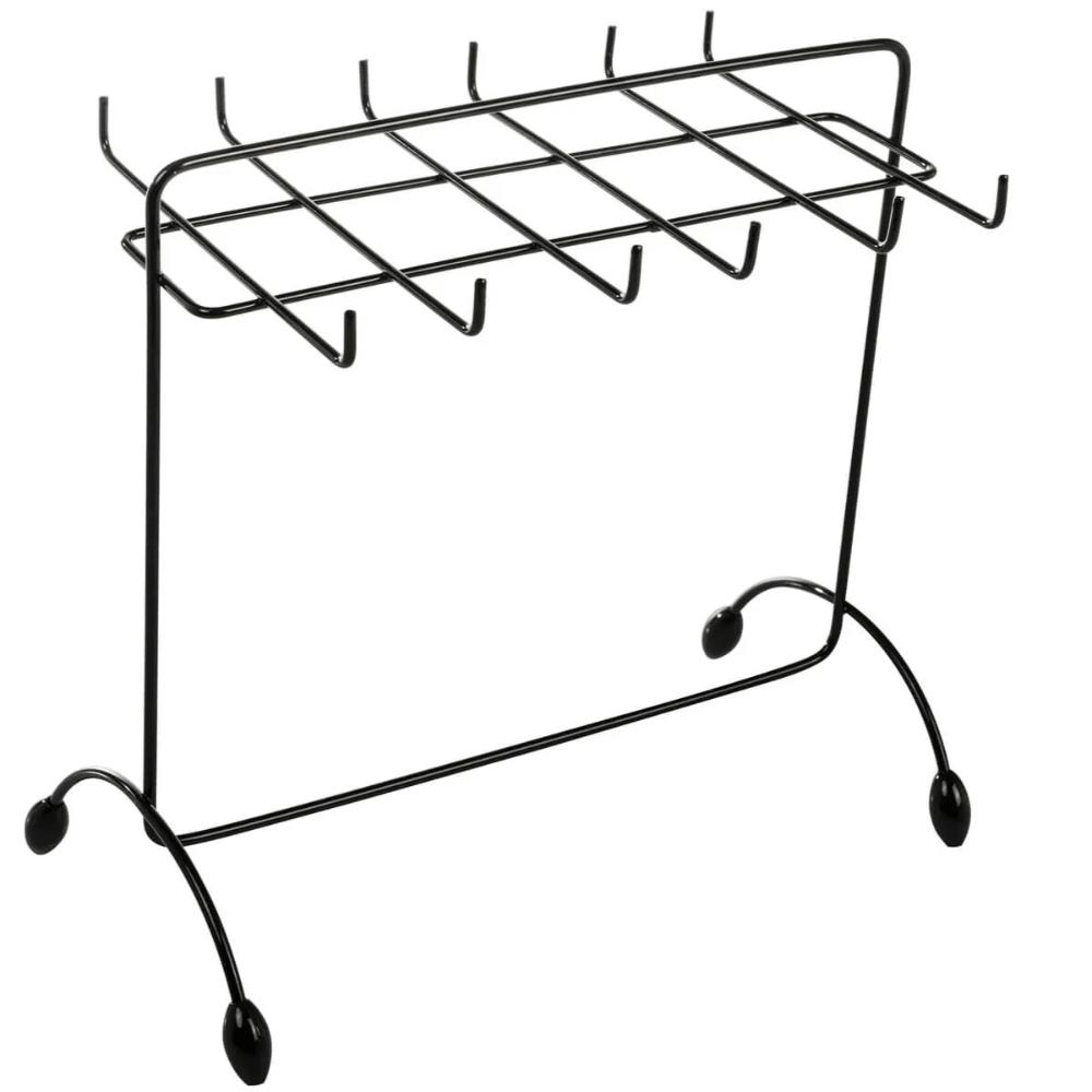 Kit 5 Suportes Pendurar Taças Utimil Preto Aramado Bancada 1